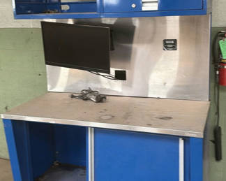 Lot 40: Matco Tools Workstation Cabinet with Monitor