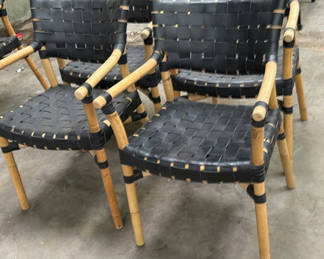 Lot 15: Set of Woven Strap Armchairs