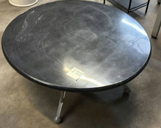 Lot 423: Round Black Coffee Table