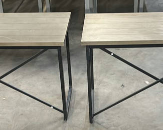 Lot 134: Pair of Woodgrain Top Tables