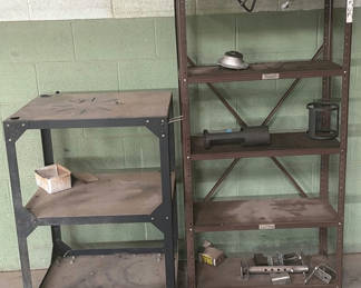 Lot 37: Kendall Howard Mobility Series Utility Cart and Metal Storage Shelving