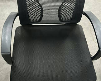 Lot 217: Black Mesh Office Chairs