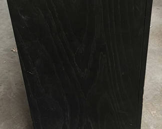 Lot 33: Black Wood Storage Cabinet