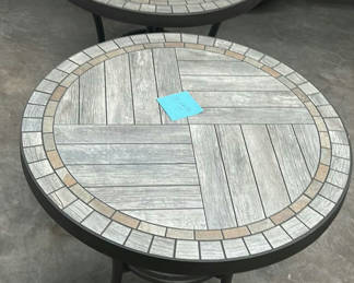 Lot 215: Pair of Round Accent Tables