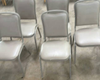 Lot 16: Set of Padded Metal Chairs