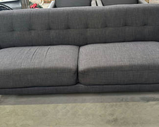 Lot 110: Gray Upholstered Sofa