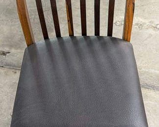 Lot 13: Wooden Bar Stool with Cushioned Seat