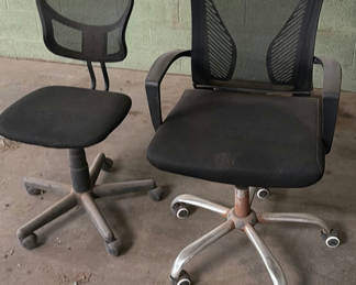 Lot 48: Two Black Mesh Office Chairs