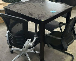 Lot 211: Square Dining Table with Four Chairs