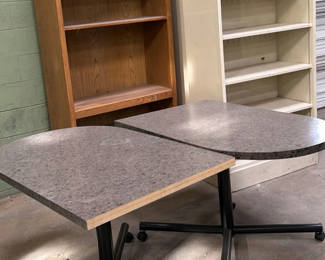 Lot 54: Bookshelves and Rolling Tables