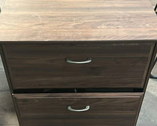 Lot 228: Two-Drawer Woodgrain Filing Cabinet
