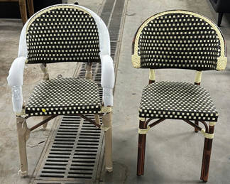 Lot 106: Two Woven Dining Chairs