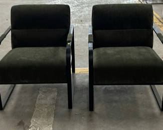 Lot 114: Pair of Upholstered Accent Chairs