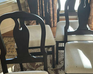 Lot 340: Set of Four Upholstered Dining Chairs