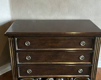 Lot 353: Dark Wood Three-Drawer Accent Chest