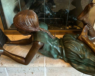 Lot 318: Girl Reading Book Sculpture