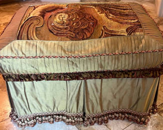 Lot 19: Decorative Custom Upholstered Ottoman