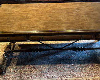 Lot 32: Wooden Writing Desk with Drawers