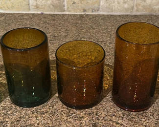 Lot 301: Set of Five Colored Glass Tumblers