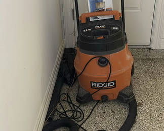 Lot 105: RIDGID 16 Gallon Wet/Dry Vacuum and Fine Dust Filter