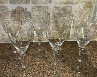 Lot 304: Set of Stemmed Glass Goblets