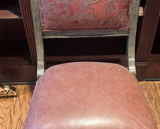 Lot 33: Wood Dining Chair with Upholstered Seat and Back
