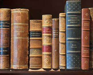 Lot 34: Collection of Antique Leather-Bound Books