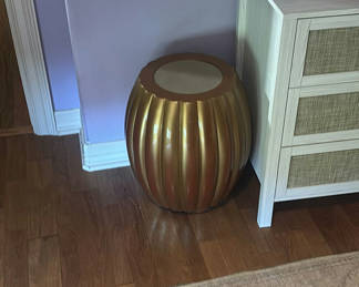 Lot 125: Six-Drawer Dresser and Two Accent Stools