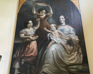 Lot 377: Large Classical Style Portrait Painting