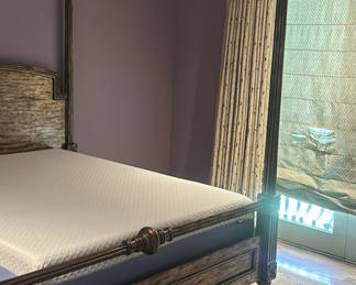 Lot 126: Wood Four-Poster Bed Frame