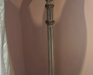 Lot 319: Decorative Floor Lamp with Gold Trimmed Shade