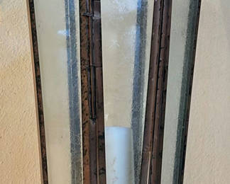 Lot 336: Metal and Glass Lantern Candle Holder