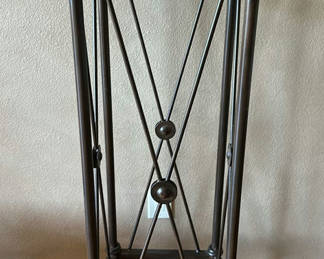 Lot 360: Metal Pedestal Plant Stand with Stone Top