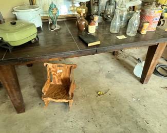 HEAVY RUSTIC DINING TABLE