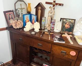 MISSION STYLE WINE CABINET BUFFET