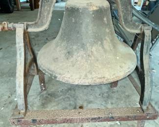 LARGE 1890'S #4 BELL w/ YOKE AND IRON CRADLE!