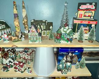 CERAMIC CHRISTMAS VILLAGE PIECES