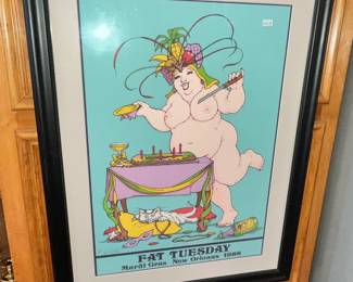 OH LORD! HERE SHE IS AGAIN! 1988 PRINT BY MEL WIKEN, SIGNED & NUMBERED