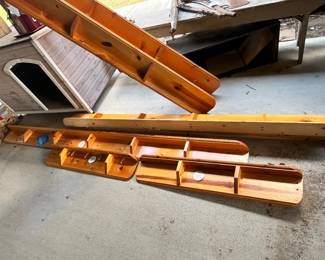 CUSTOM MADE SHELVES - SOME VERY LONG!
