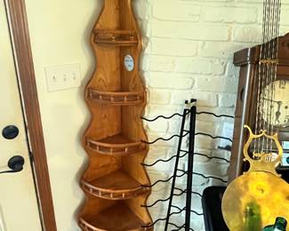 TALL CORNER WHAT-NOT SHELF