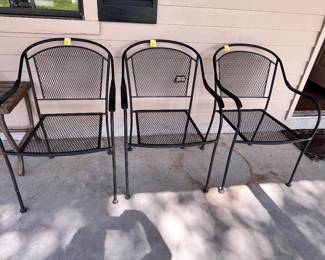 SEVERAL EXCELLENT IRON CHAIRS