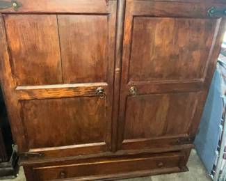 GREAT HANDCRAFTED RUSTIC TV CABINET - VERY UNCOMMON!