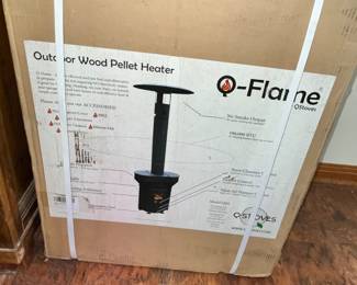 Q-FLAME OUTDOOR WOOD PELLET HEATER - NEW IN BOX!
