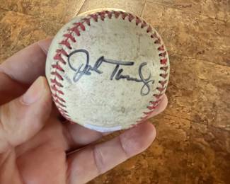 AUTOGRAPHED BALL BY "JOHN TARMAGO" 1970'S PLAYER