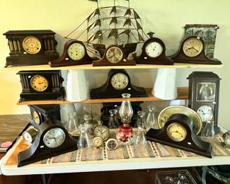 A SMALL SAMPLING OF THE ANTIQUE CLOCKS HERE!