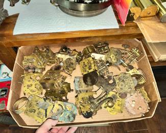 LOTS OF CLOCK WORKS & PARTS