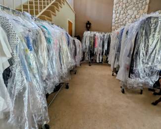 The plastics will be removed but this isn't all the clothes we have !!