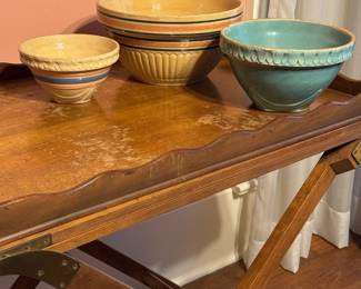 Antique McCoy Yellow Ware Mixing Bowls