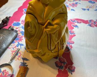 Red Wing Pottery Friar "Thou Shalt Not Steal"  Cookie Jar