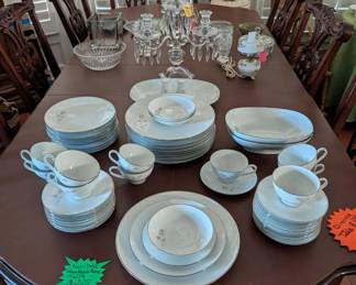 Dish collection and dining room table